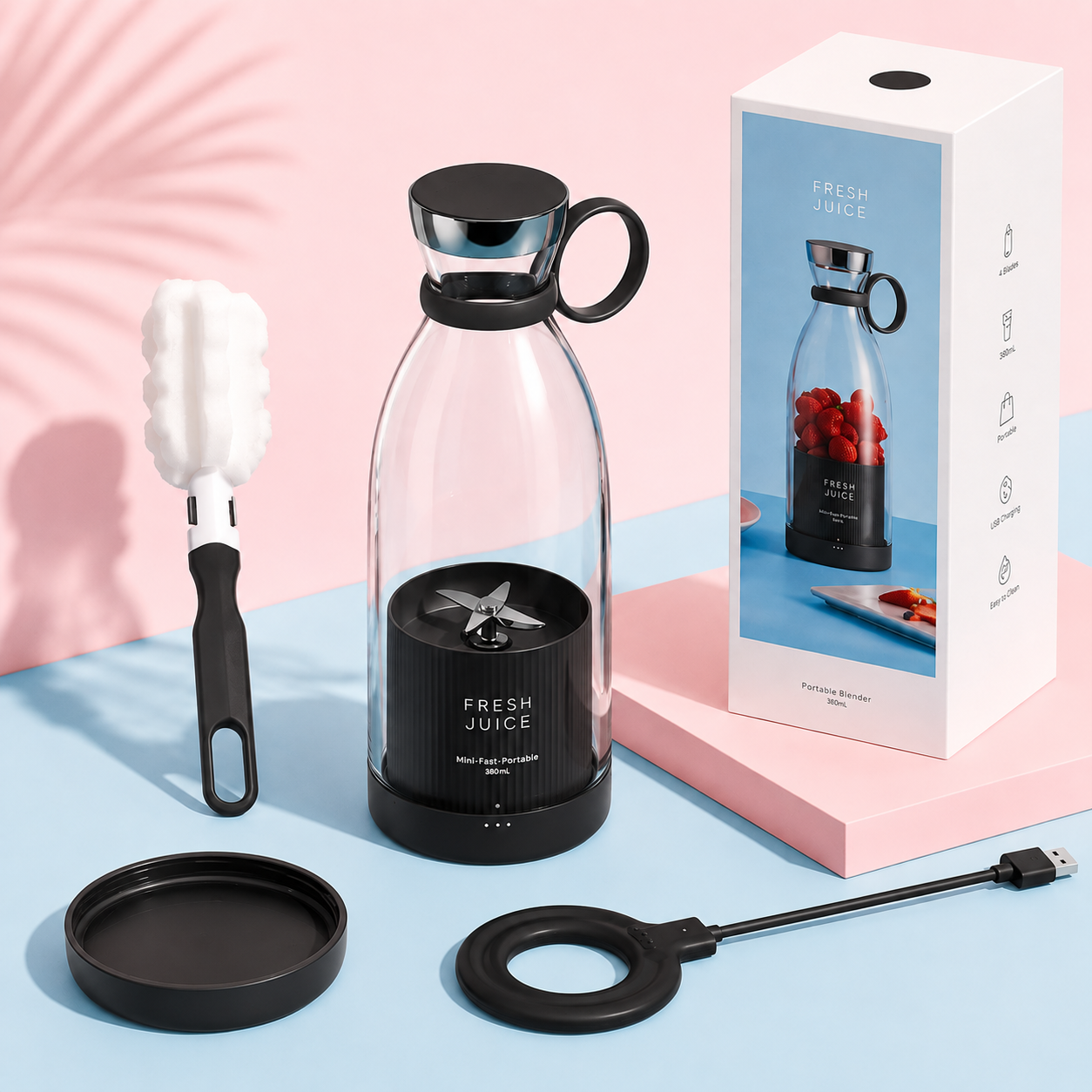 350ML Electric Juicer Blender Mixer USB Rechargeable Machine Household Portable Blender Maker Cup Kitchen Tool Kit